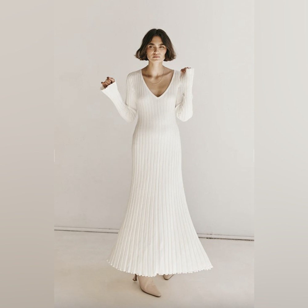 DISSH Reign Ribbed V-Neck Maxi Dress